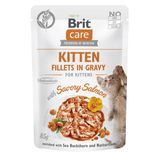 Вологий корм для кошенят Brit Care Cat Fillets in Gravy pouch Лосось 85 г 101046 фото