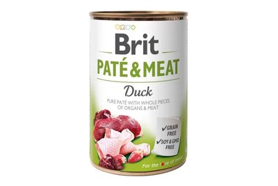 Вологий корм для собак Brit Pate&Meat Dog качка 400 г 100860/100075/0304 фото