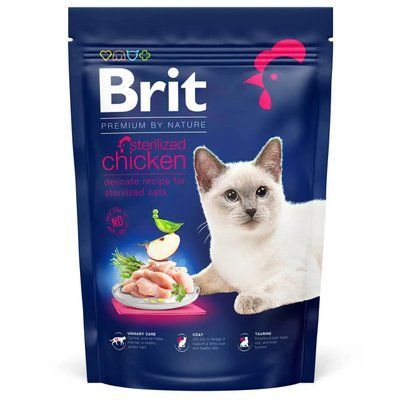 Сухой корм для стерилизованных котов Brit Premium by Nature Cat Sterilised курица 800 г 171854 фото