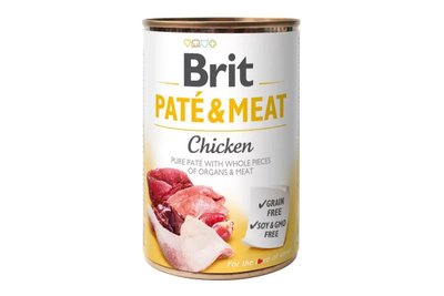 Вологий корм для собак Brit Pate&Meat Dog курка 400 г 100859/100073/0281 фото