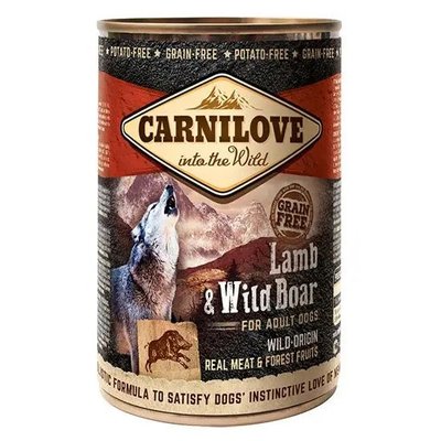Влажный корм для собак Carnilove Lamb & Wild Boar ягненок и кабан 400 г 100131/529315 фото