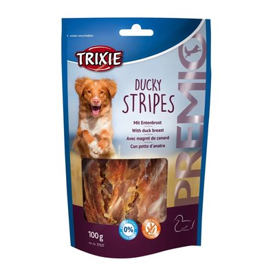 Ласощі для собак Trixie PREMIO Ducky Stripes качка 100 г 31537 фото