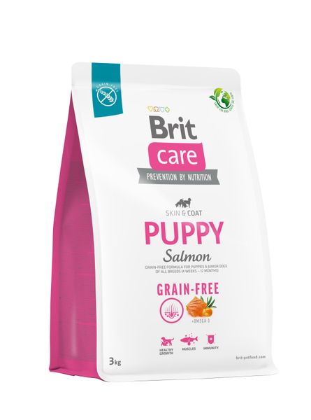 Сухой корм для щенков Brit Care Dog Grain-free Puppy беззерновой, лосось 3 кг 172194 фото