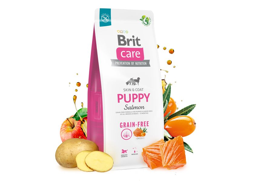 Сухий корм для цуценят Brit Care Dog Grain-free Puppy беззерновий, лосось 3 кг 172194 фото