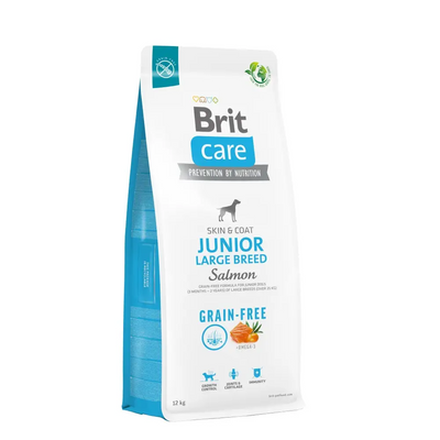 Сухий корм для цуценят і юніорів великих порід Brit Care з лососем і картоплею 12 кг 172201 фото