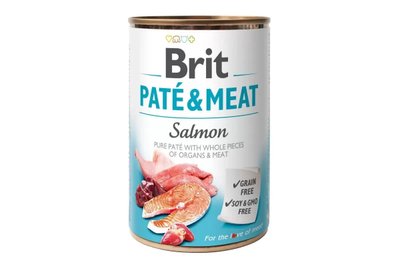 Вологий корм для собак Brit Pate&Meat Dog лосось 400 г 100864/100071/0267 фото