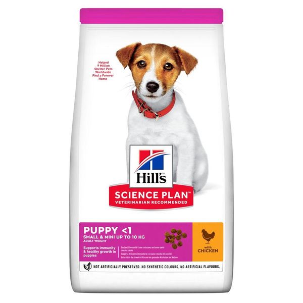 Корм сухий Hill's Science Plan Puppy Smal Mini для цуценят малих порід для росту з куркою 1.5 кг 604230 фото