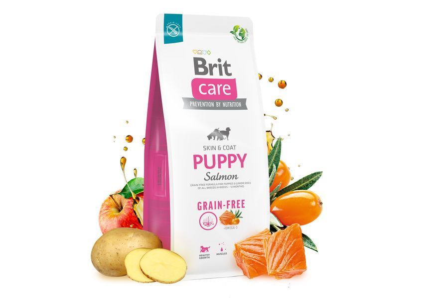 Сухой корм для щенков Brit Care Dog Grain-free Puppy беззерновой, лосось 12 кг 172195 фото