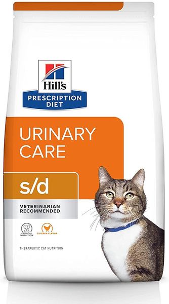 Корм лікувальний Hill's PD Feline S/D Urinary Care для котів при сечокам'яній хворобі з куркою 1.5 кг 607649 фото