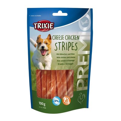 Ласощі для собак Trixie PREMIO Chicken Cheese Stripes курка та сир 100 г 31586 фото