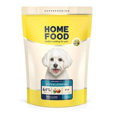 Сухий корм для собак Home Food Hypoallergenic Adult Mini форель та рис 1.6 кг 1127016 фото