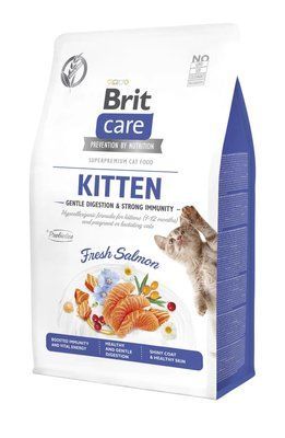 Сухой корм для котят Brit Care Cat Grain Free Kitten Gentle Digestion Strong Immunity 2 кг лосось 172542 фото
