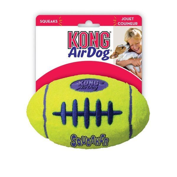 KONG AirDog Squeaker Football игрушка мяч регби с пищалкой для крупных пород собак L 775241 фото