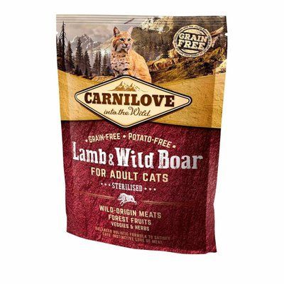 Сухой корм для стерилизованных котов Carnilove Cat Lamb & Wild Boar - Sterilised ягненок и кабан 400 г 170193/2324 фото