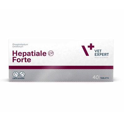 Витамины для печени кошек и собак VetExpert Hepatiale Forte 40 таблеток пищевые добавки Гепатиале Форте  200159 фото