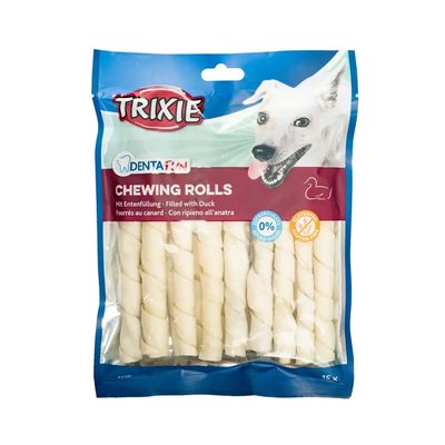 Лакомство для собак Trixie Палочка для чистки зубов Denta Fun утка 12 см 270 г/15 шт 31397 фото
