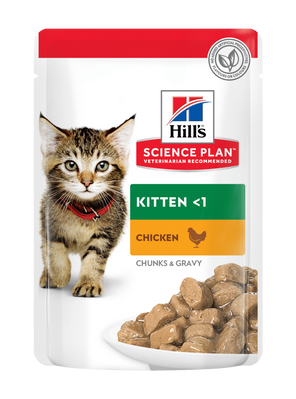 Вологий корм Hill's Science Plan Kitten для кошенят і кішок у період вагітності та лактації з куркою 85 г 608058 фото