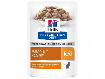 Корм лечебный Hill's Wet PD Feline k/d Ch для кошек при заболеваниях почек с курицей 85 г 605664 фото