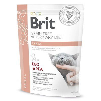 Сухой корм для кошек при заболеваниях почек Brit GF Veterinary Diet Renal яйцо 400 г 170958/528332 фото