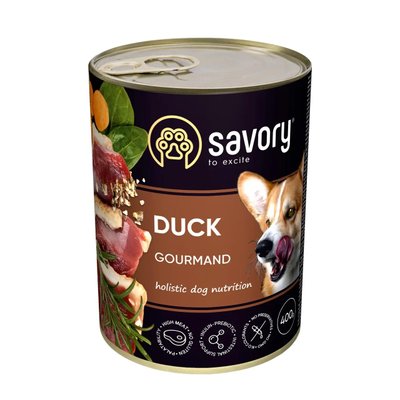 Вологий корм для дорослих собак Savory Dog Gourmand качка 400 г 30471 фото