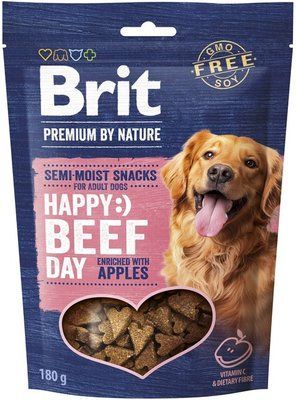 Лакомства для собак Brit Premium Semi-moist Snacks Beef with Apples полувлажные с говядиной и яблоками 180 г 112280 фото