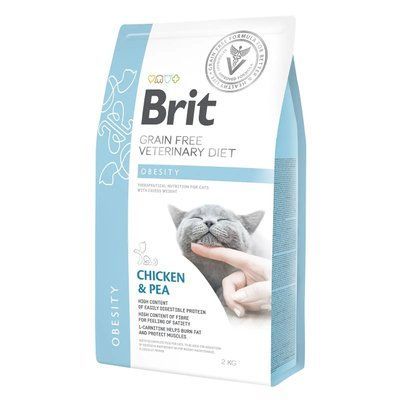 Сухой корм для кошек для снижения веса Brit GF Veterinary Diet Obesity курица 2 кг 170966/528479 фото