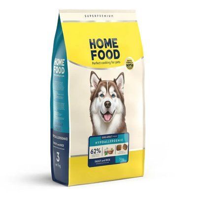 Гіпоалергенний сухий корм для дорослих собак великих порід Hypoallergenic форель та рис 3 кг 1028303 фото