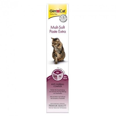 GimCat Gimborn Malt-Soft Extra, Паста для вывода шерсти из желудка кошек, 50 г G-407364/417929 фото
