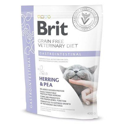 Сухой корм для кошек при заболеваниях желудочного тракта Brit GF Veterinary Diet Gastrointestinal сельдь 400 г 170964/528431 фото