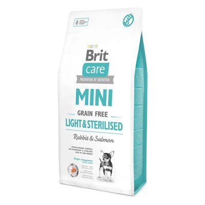 Сухий корм для собак мініатюрних порід Brit Care Mini GF Light & Steril лосось та кролик 7 кг 170787/1081 фото
