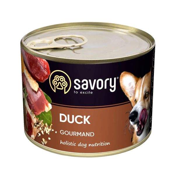 Вологий корм для дорослих собак Savory Dog Gourmand качка 200 г 30464 фото