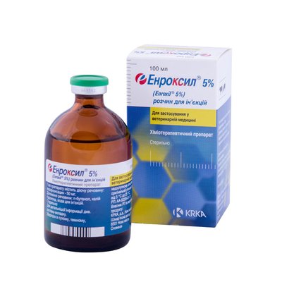 Антибактериальный препарат KRKA Энроксил 5% 100 мл KRK51336 фото