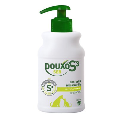Ceva Douxo S3 Seb - шампунь Дуксо S3 Себ для жирної шкіри собак та котів, себорегулюючий, без запаху, 200 мл 9922 фото
