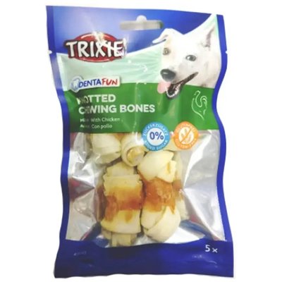 Ласощі для собак Trixie кістка для чищення зубів Denta Fun курка 5 см 70 г/5 шт 31321 фото
