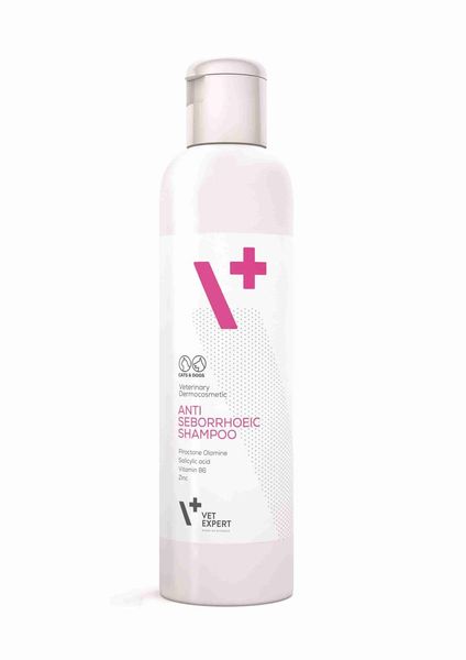 VetExpert Antiseborrheic Shampoo антисеборейный антибактериальный дерматологический шампунь для кошек и собак 40542 фото