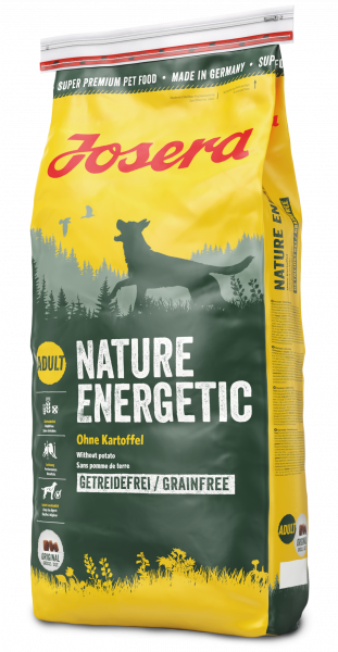Сухий корм для активних собак Josera Nature Energetic Adult беззерновий з м'ясом птиці 15 кг 100608 фото