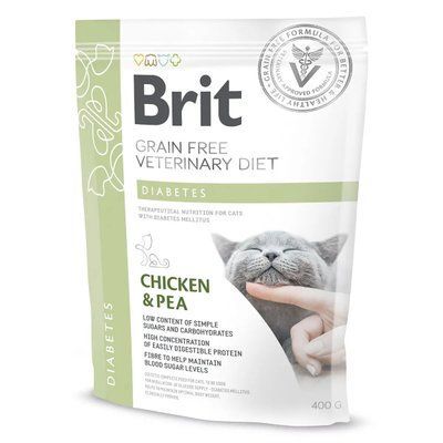 Сухой корм для кошек при сахарном диабете Brit GF Veterinary Diet Diabetes курица 400 г 170970/528530 фото
