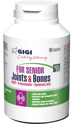 Вітамінний комплекс GIGI for Senior Joints&Bones для зміцнення та відновлення суглобів у собак похилого віку 90 таблеток GIG43025 фото