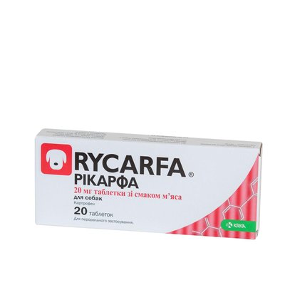Противовоспалительный обезболивающий препарат KRKA Рикарфа по 20 мг 20 таблеток KRK60346 фото