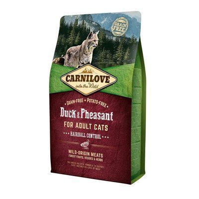Сухий корм для виведення вовни у котів Carnilove Cat Duck & Pheasant - Hairball Controll качка та фазан 2 кг 170197/2348 фото