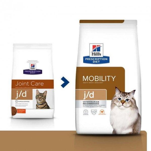 Корм лікувальний Hill's Prescription Diet j/d для котів догляд за суглобами з куркою 1.5 кг 605857 фото