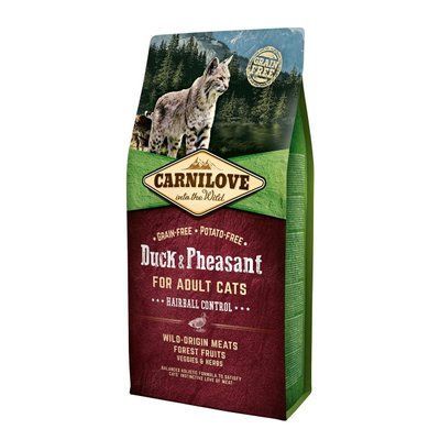 Сухий корм для виведення вовни у котів Carnilove Cat Duck & Pheasant - Hairball Controll качка та фазан 6 кг 170203/2331 фото