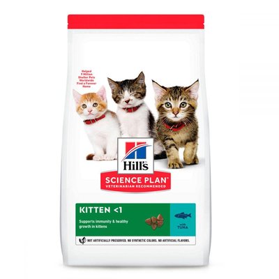 Сухой корм для котят и беременных и кормящих кошек с тунцом Hills Science Plan Kitten Tuna с тунцом 1.5 кг 604053 фото