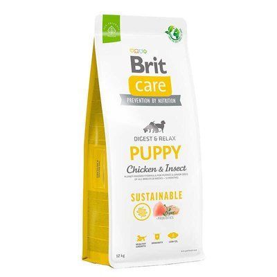 Сухий корм для цуценят Brit Care Dog Sustainable Puppy курка та комахи 12 кг 172171 фото