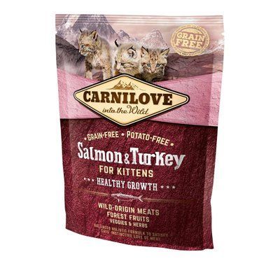 Сухой корм для котят Carnilove Cat Salmon & Turkey Kitten лосось и индейка 400 г 170190/2232 фото