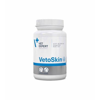 Ветоскин витамины для кошек и собак для здоровья кожи ВетЭксперт 60 капсул VetExpert VetoSkin 200546 фото