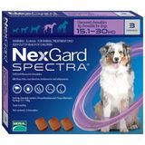 Таблетки від бліх та кліщів Merial NexGard Spectra для собак 15-30 кг 3 таблетки MER04860 фото