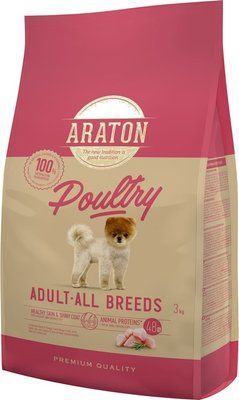 Сухий корм для дорослих собак Araton Poultry Adult All Breeds з м'ясом птиці 3 кг ART47480 фото
