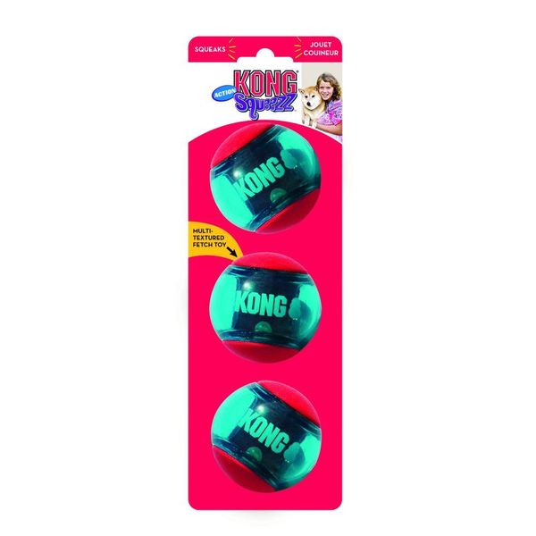 Пищалка мяч Kong SQUEEZZ Action Ball для маленьких собак диаметр 5 см 464084 фото