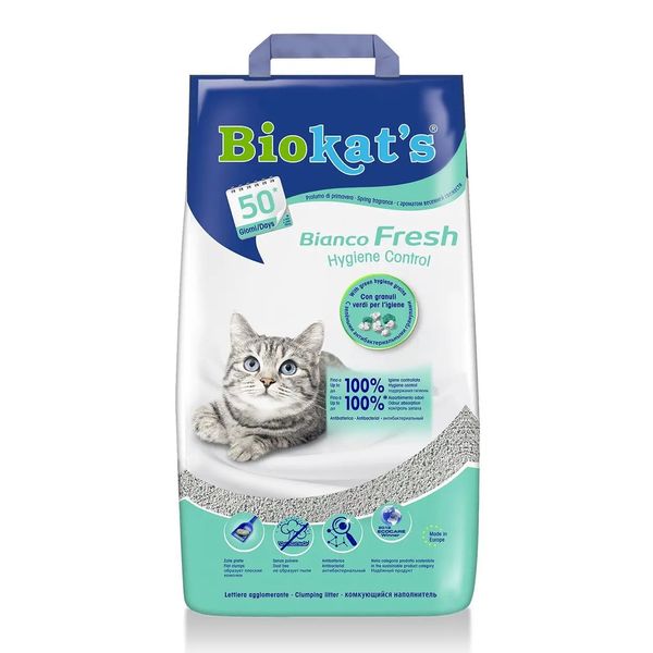 Наполнитель туалета для кошек Biokat's Bianco Fresh 5 кг (бентонитовый) G-75.65 фото